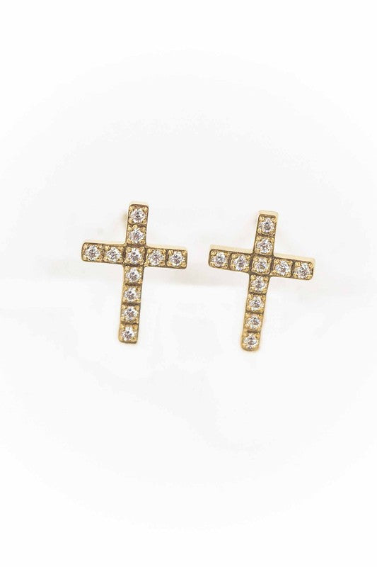 Cross Stud Earrings - Online Only