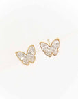 Sparkling Butterfly Stud Earrings - Online Only