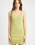 Emory Park Mini Side Shirring Sleeveless Dress