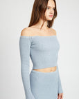 Emory Park Off Shoulder Long Sleeve Knit Top