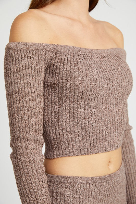 Emory Park Off Shoulder Long Sleeve Knit Top