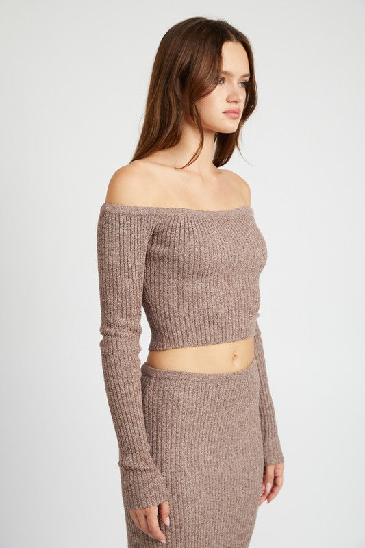 Emory Park Off Shoulder Long Sleeve Knit Top