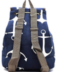 Tribal Printed Canvas Backpack - Online Only