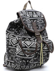 Tribal Printed Canvas Backpack - Online Only - My Pampered Life Seattle