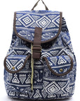 Tribal Printed Canvas Backpack - Online Only