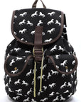 Horse Printed Canvas Backpack - Online Only - My Pampered Life Seattle