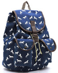 Horse Printed Canvas Backpack - Online Only - My Pampered Life Seattle