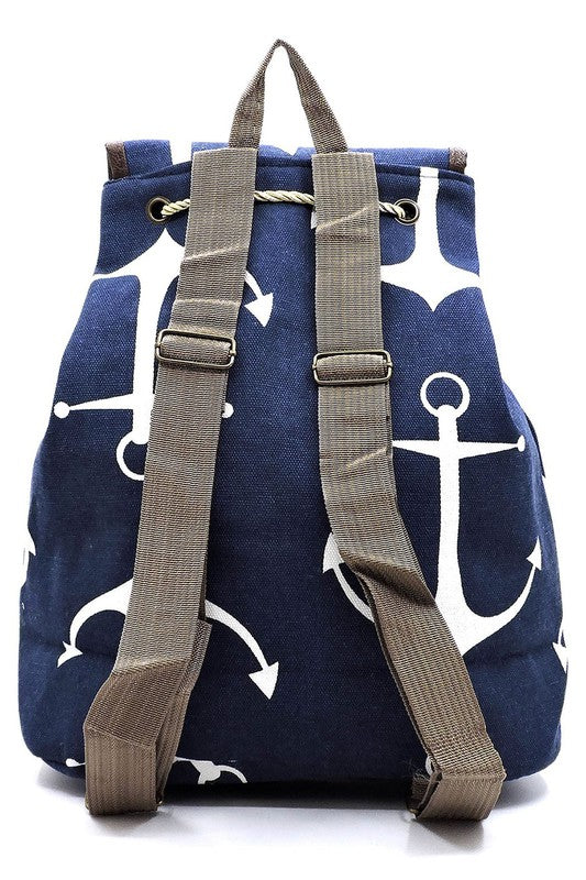 Horse Printed Canvas Backpack - Online Only