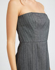 Emory Park Pinstripe Tube Mini Dress