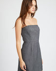 Emory Park Pinstripe Tube Mini Dress