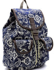 Paisley Printed Canvas Backpack