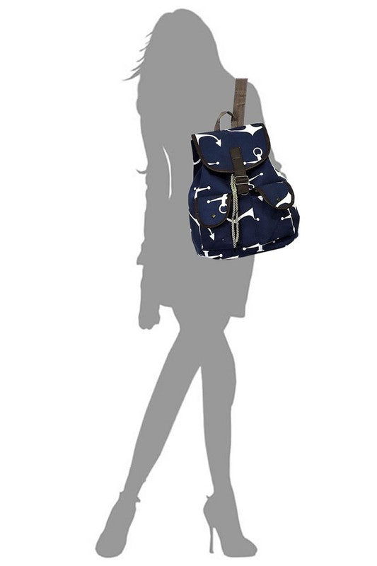 Flamingo Printed Canvas Backpack - Online Only