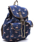 Flamingo Printed Canvas Backpack - Online Only