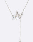 CZ Butterfly Chain Drop Pendant Necklace - Online Only