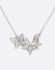 Cubic Zirconia Butterfly Pendant Necklace - Online Only