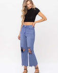 VERVET by Flying Monkey 90s Vintage Crop Flare Jeans