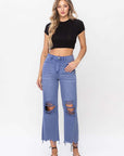 VERVET by Flying Monkey 90s Vintage Crop Flare Jeans