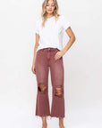 VERVET by Flying Monkey 90's Vintage High Rise Crop Flare Jeans