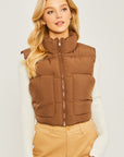 Love Tree Puffer Vest With Pockets