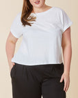 Fabina Recycled Cotton Crop Curvy Sized