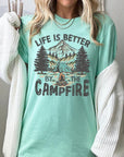 Plus Size Life is Better by the Campfire Graphic Tee - Online Only