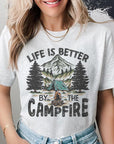 Plus Size Life is Better by the Campfire Graphic Tee - Online Only