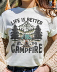 Plus Size Life is Better by the Campfire Graphic Tee - Online Only