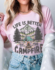 Plus Size Life is Better by the Campfire Graphic Tee - Online Only