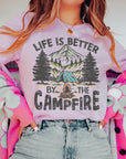 Plus Size Life is Better by the Campfire Graphic Tee - Online Only