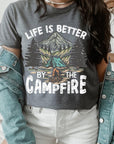 Plus Size Life is Better by the Campfire Graphic Tee - Online Only