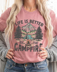 Plus Size Life is Better by the Campfire Graphic Tee - Online Only