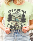 Plus Size Life is Better by the Campfire Graphic Tee - Online Only