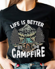 Plus Size Life is Better by the Campfire Graphic Tee - Online Only