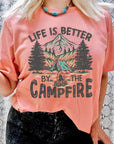 Plus Size Life is Better by the Campfire Graphic Tee - Online Only