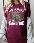 Plus Size Life is Better by the Campfire Graphic Tee - Online Only