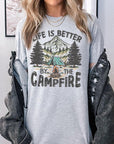 Plus Size Life is Better by the Campfire Graphic Tee - Online Only