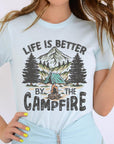 Plus Size Life is Better by the Campfire Graphic Tee - Online Only