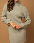 Gilli Turtle Neck Balloon Sleeve Sweater Dress