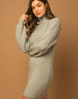 Gilli Turtle Neck Balloon Sleeve Sweater Dress