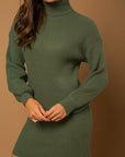 Gilli Turtle Neck Balloon Sleeve Sweater Dress