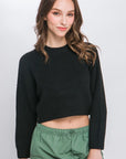 Love Tree Wool Blend Cropped Sweater Top