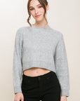 Love Tree Wool Blend Cropped Sweater Top