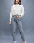 Love Tree Wool Blend Cropped Sweater Top