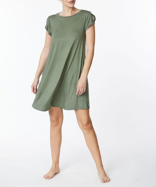 Fabina Bamboo Tulip Sleeve Dress