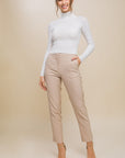 Love Tree Turtleneck Ribbed Knit Sweater Top