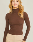 Love Tree Turtleneck Ribbed Knit Sweater Top