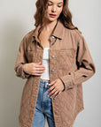 eesome Quilted Button Down Jacket