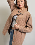 eesome Quilted Button Down Jacket