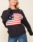 Timing Distressed USA Logo Sweater