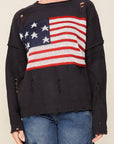 Timing Distressed USA Logo Sweater